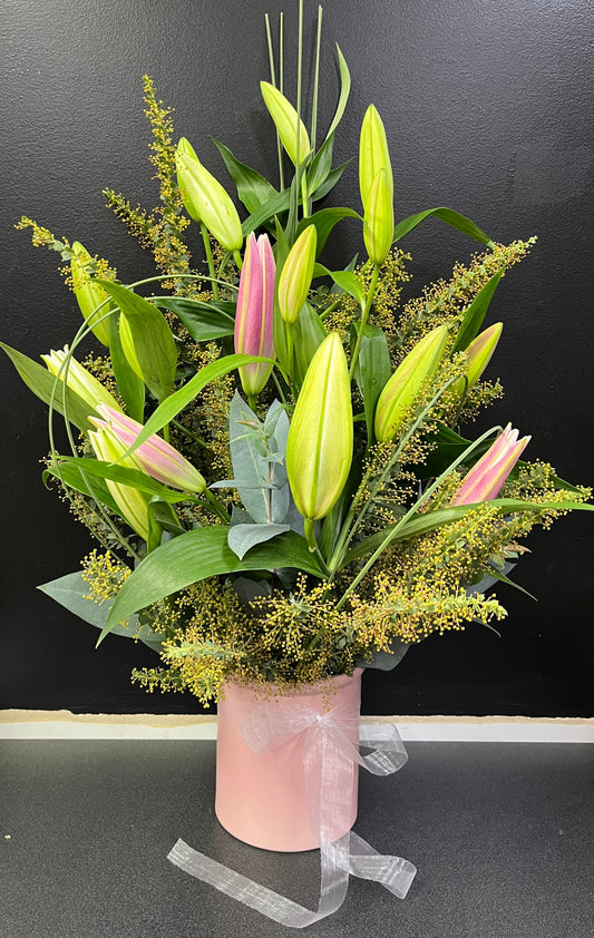 Oriental Lily Pot Arrangement